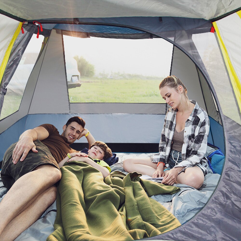 Cheap Goat Tents TANXIANZHE 4P Backpacking Camping Tent Double Layer Waterproof Automatic Portable Outdoor Tent For 4 Season Tents 